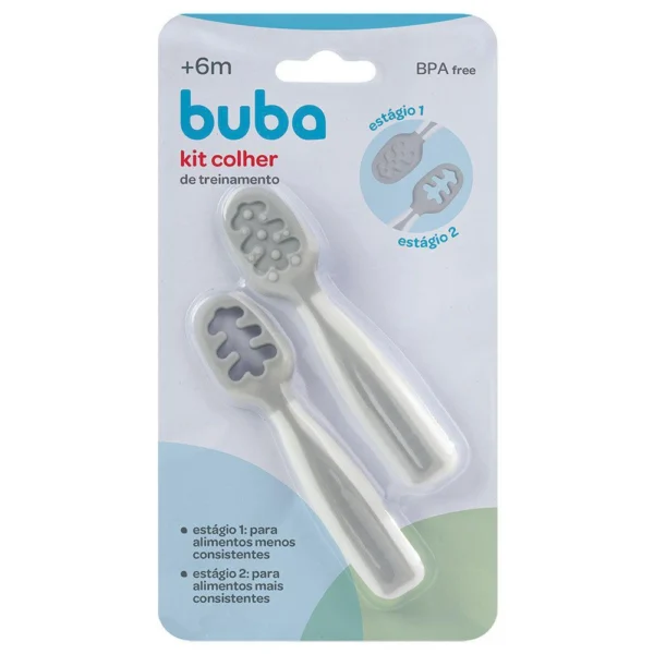 Kit Colher De Treinamento Cinza Buba