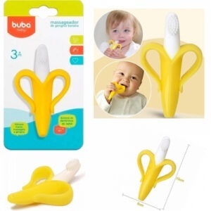 Buba Massageador De Gengiva Banana Cerdas Curtas