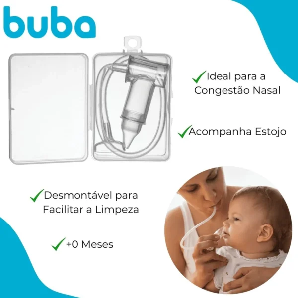 Aspirador Nasal De Sucção Buba Com Estojo Lavagem Nasal Bebe - Image 4