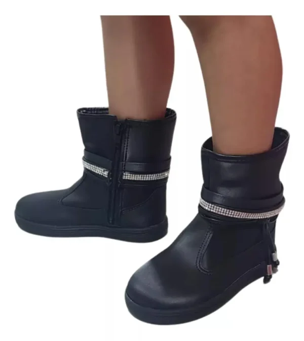 Bota Infantil Menina Molekinha Napa Tamisa Neo Laço- Preto - Image 2