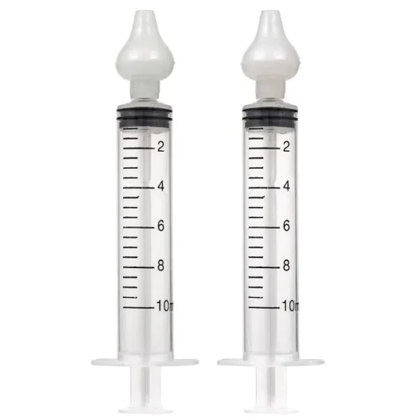 Kit Lavador nasal para bebê com seringa e bico de silicone 2 peças - Buba