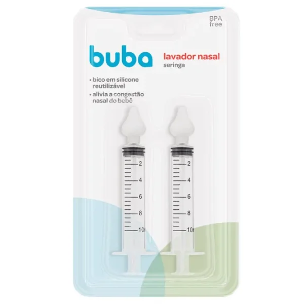 Kit Lavador nasal para bebê com seringa e bico de silicone 2 peças - Buba - Image 2