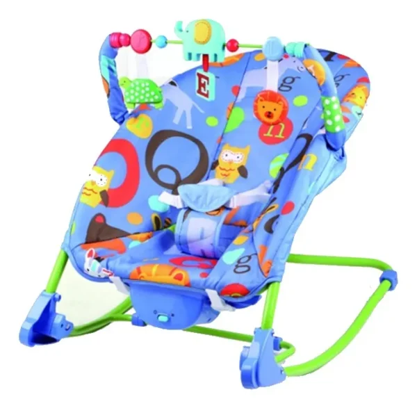 Cadeira de Balanço para Bebê Baby Style Repouseira Amigos do Bosque Azul