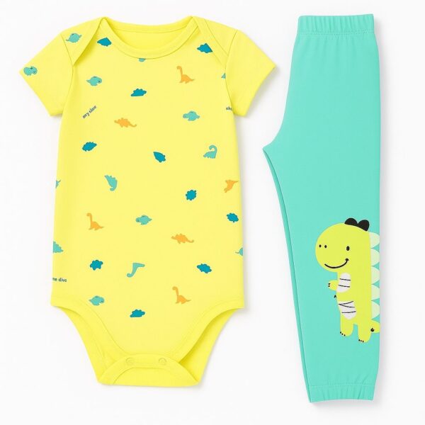 Conjunto Body e Calça 100% Algodão Kiko Baby